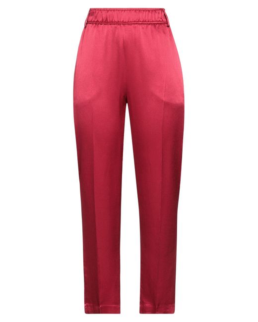 SEVENTY VENEZIA Red Pants Viscose, Wool