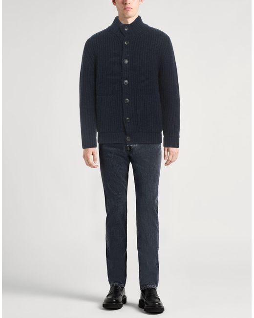 Fedeli Blue Cardigan for men