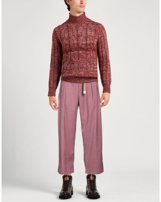 White Sand Red Pants Polyester, Viscose, Elastane for men