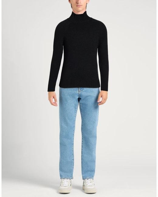 Eleventy Black Turtleneck Wool for men