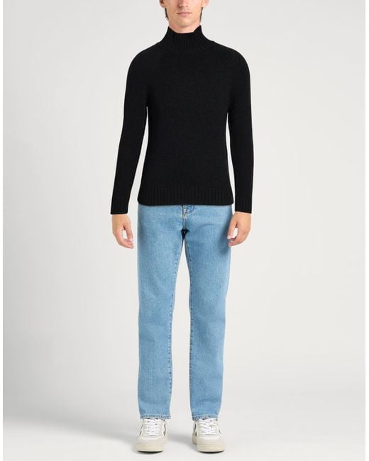 Eleventy Black Turtleneck Wool for men