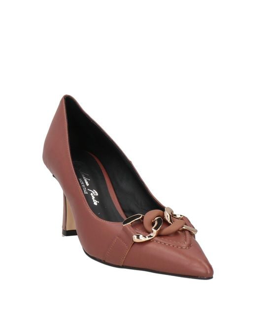 Andrea Pinto Pink Tan Pumps Leather