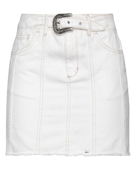 Liu Jo White Denim Skirt Cotton