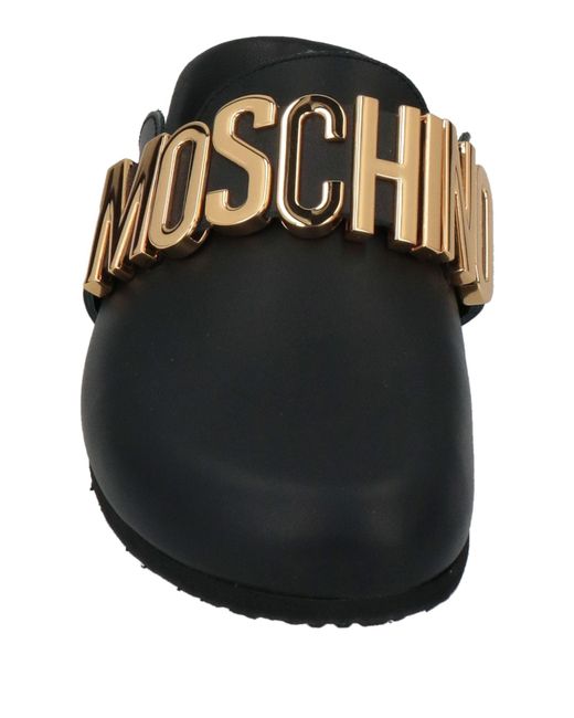 Moschino Black Mules & Clogs
