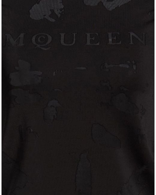 McQueen Black Top Viscose, Polyamide, Elastane