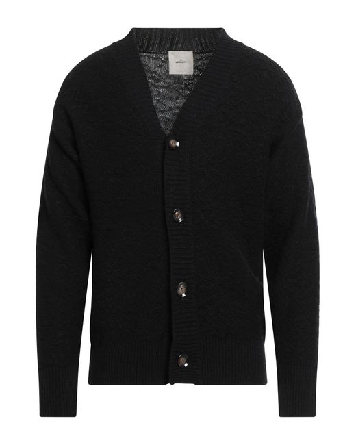 The Amhante Black Cardigan Wool, Polyamide for men
