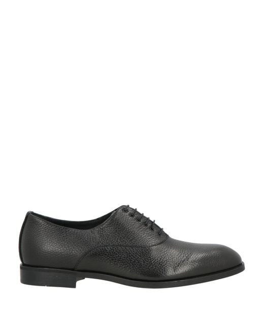 Emporio Armani Gray Lace-Up Shoes for men