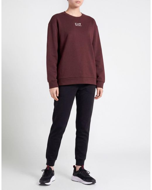 EA7 Purple Sweatshirt Polyester, Cotton
