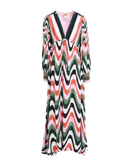Farm Rio White Maxi Dress Viscose