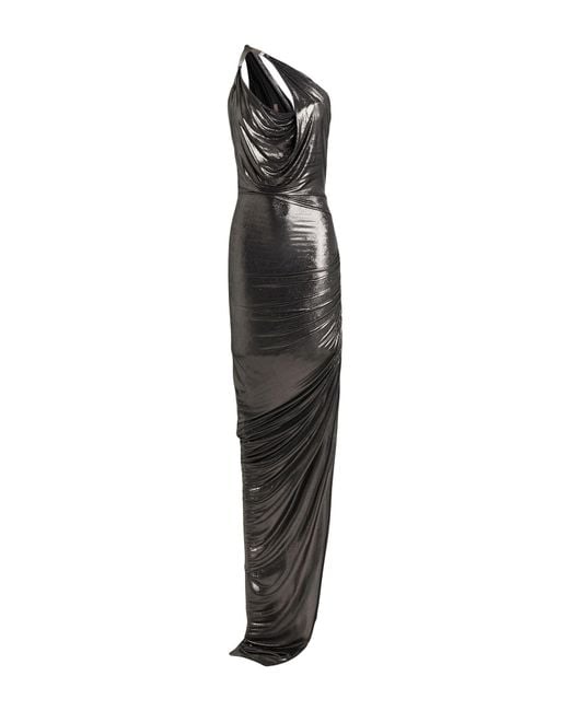 Rick Owens Black Maxi Dress Viscose, Elastane