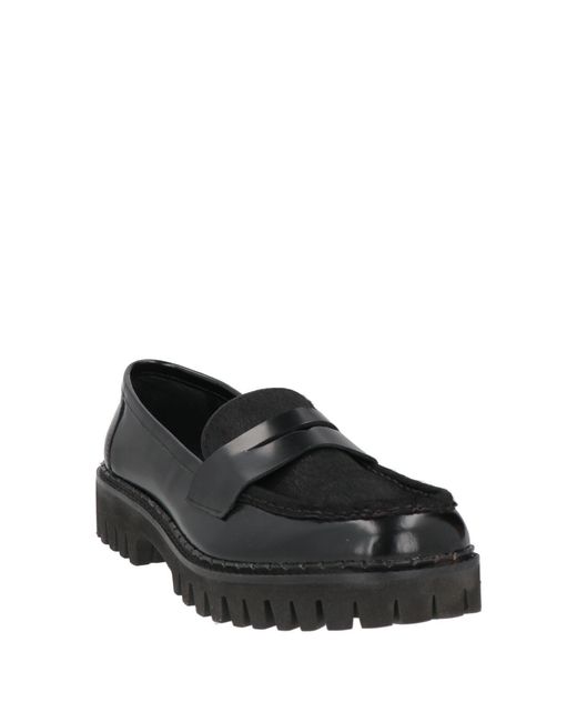 HADEL Black Loafers Leather