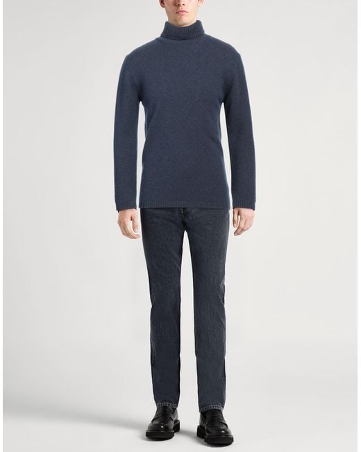 Daniele Fiesoli Blue Turtleneck for men