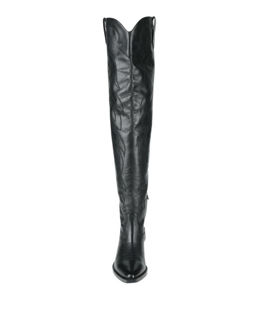 Ash Black Boot Leather