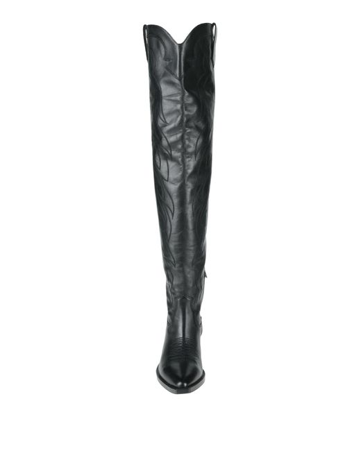 Ash Black Boot Leather