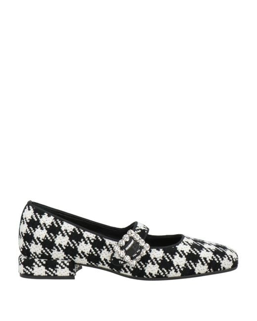 J.A.P. JOSE ANTONIO PEREIRA Black Ballet Flats Textile Fibers