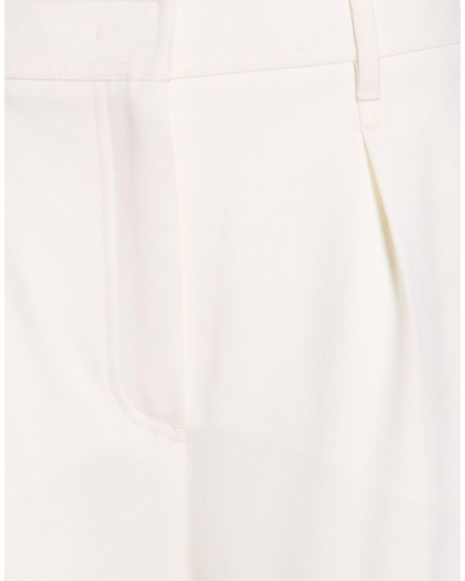 Max Mara White Pants Virgin Wool