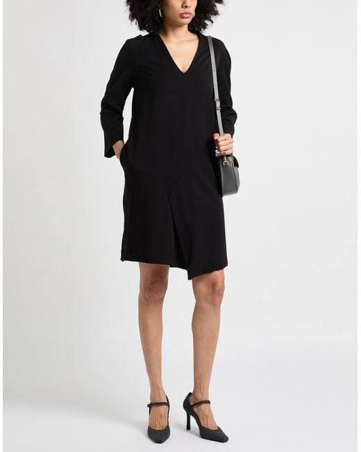 ALESSIA SANTI Black Midi Dress Polyester, Viscose, Elastane