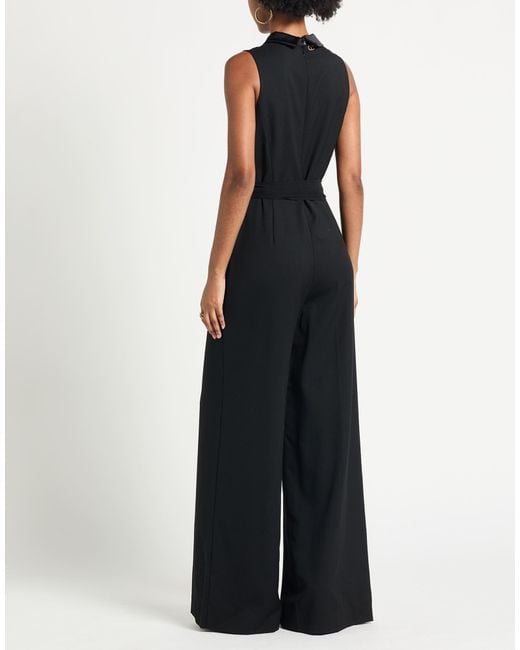 Twinset Black Jumpsuit Polyester, Wool, Viscose, Elastane