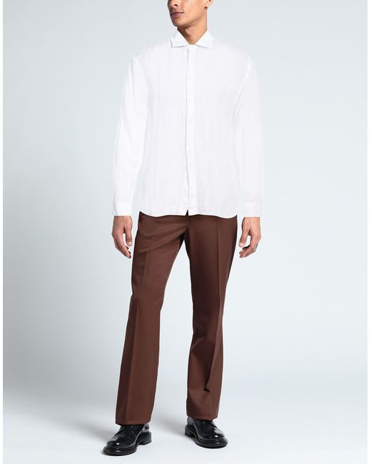 120% Lino White Shirt for men
