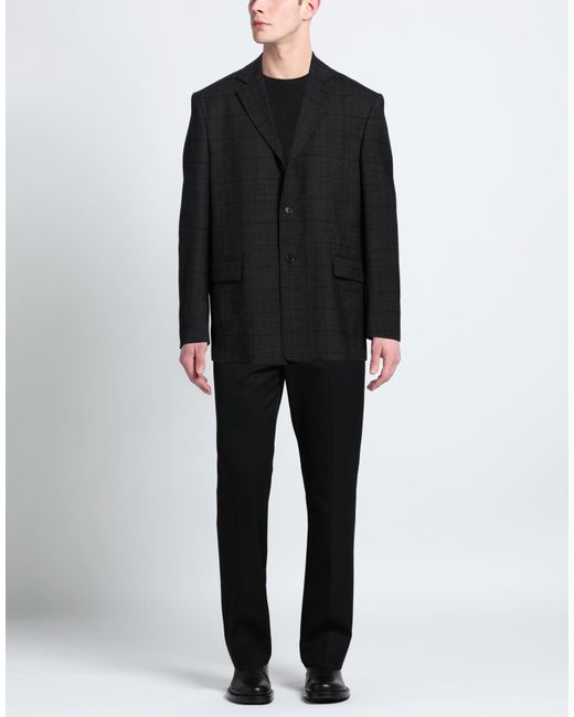 Filippa K Black Blazer Wool, Polyester, Elastane for men