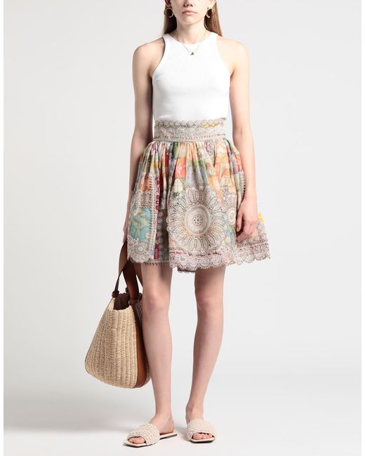 Zimmermann White Mini Skirt