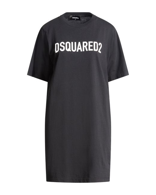 DSquared² Black Mini Dress Cotton