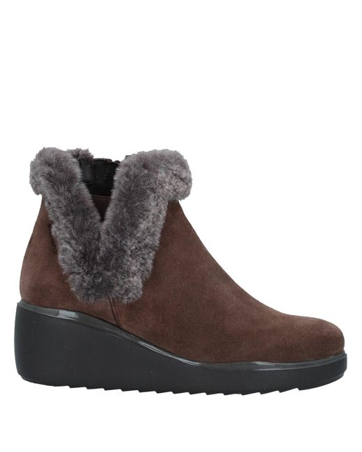 Stonefly Leather Ankle Boots in Khaki (Brown) - Lyst
