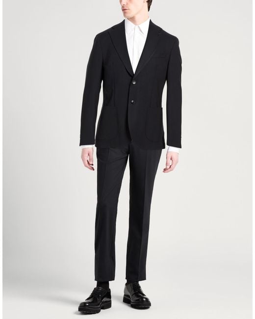 Paoloni Blue Midnight Blazer Virgin Wool for men