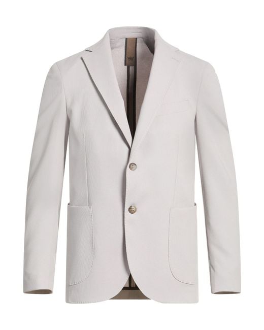 MULISH White Blazer Polyester, Viscose, Elastane for men