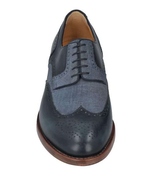 A.Testoni Blue Lace-up Shoes for men