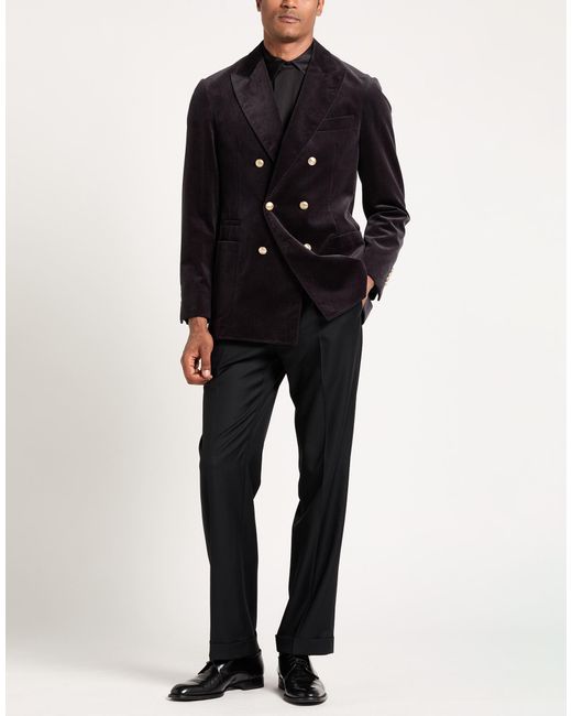 Brunello Cucinelli Black Blazer Cotton for men