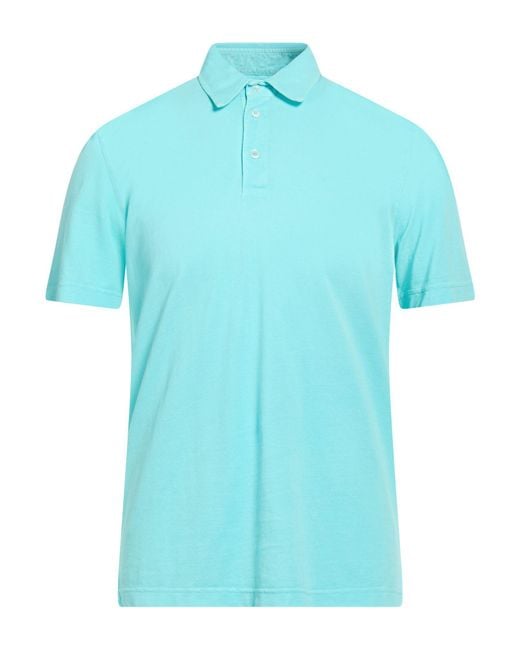 Fedeli Blue Polo Shirt Cotton for men