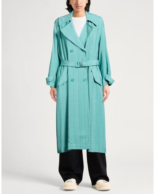 Semicouture Blue Overcoats & Trench Coats