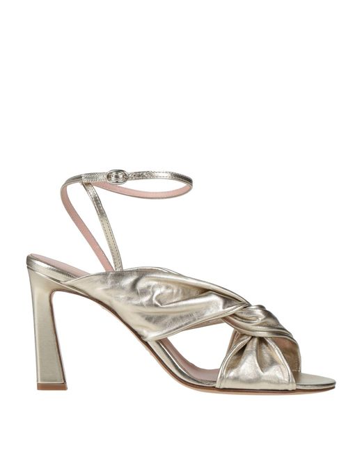 Anna F. Metallic Sandals Leather