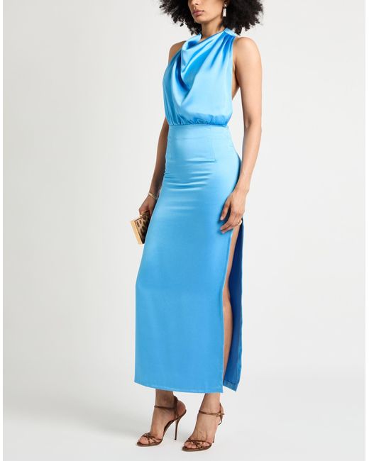 ACTUALEE Blue Maxi-Kleid