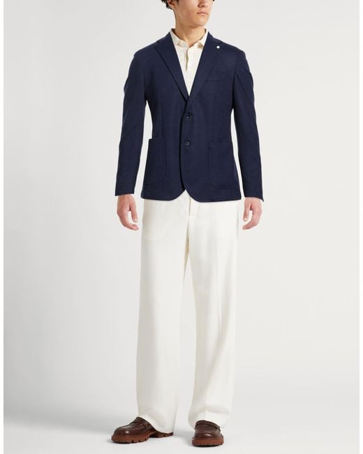 L.b.m. 1911 Blue Blazer Virgin Wool for men