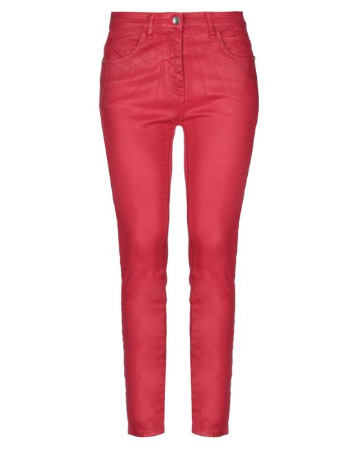 Pepe Jeans Red Pants Cotton, Elastane