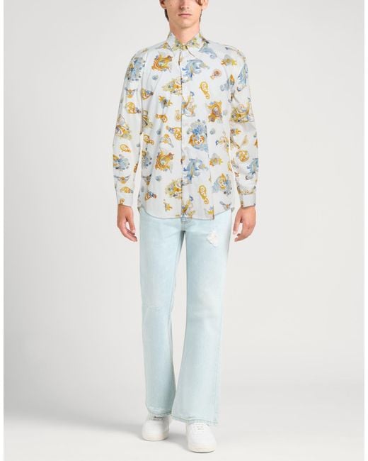 Versace Jeans Couture White Shirt Cotton, Elastane for men