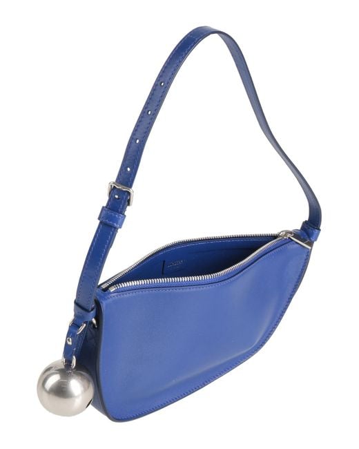 Burberry Blue Mini Lamb Leather Shoulder Bag With Charm And-Tone Accents