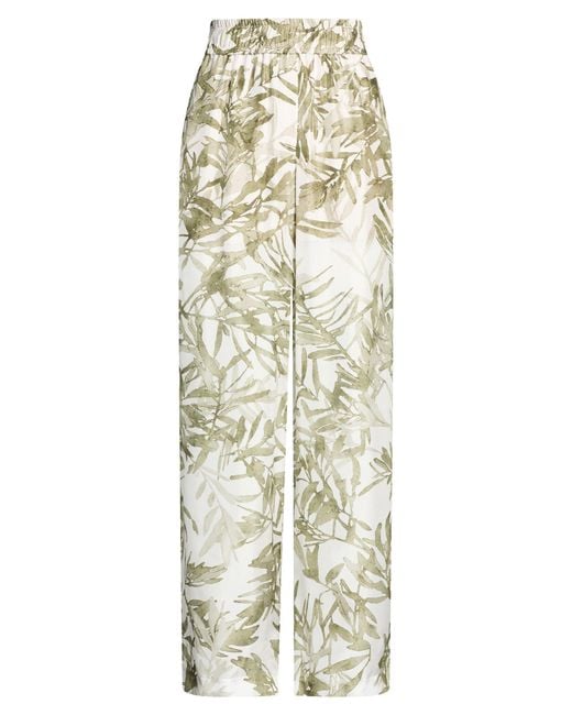 Brunello Cucinelli White Pants Silk