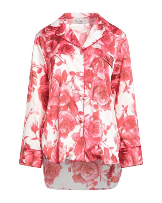 Blugirl Blumarine Red Shirt Polyester, Elastane