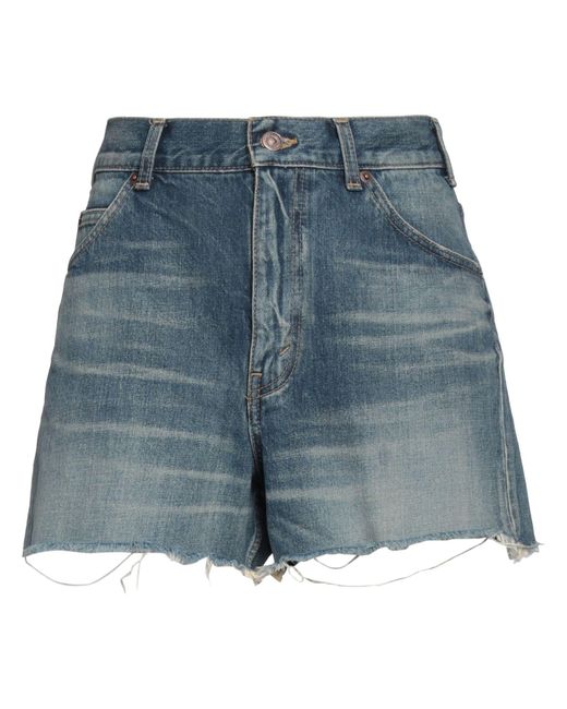 Celine Denim Shorts Cotton in Blue | Lyst