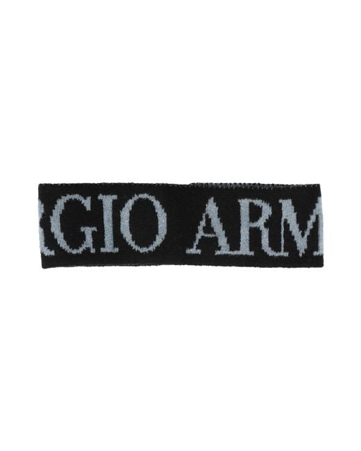 Giorgio Armani Black Hair Accessory Virgin Wool, Viscose, Polyamide, Polyester for men