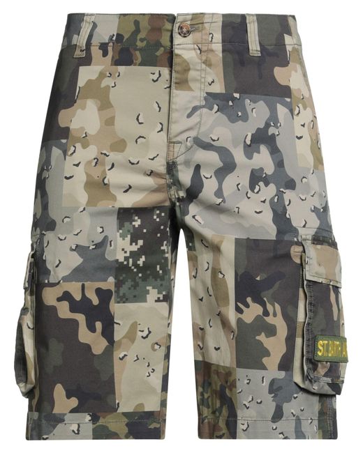Mc2 Saint Barth Gray Shorts & Bermuda Shorts Cotton, Elastane for men