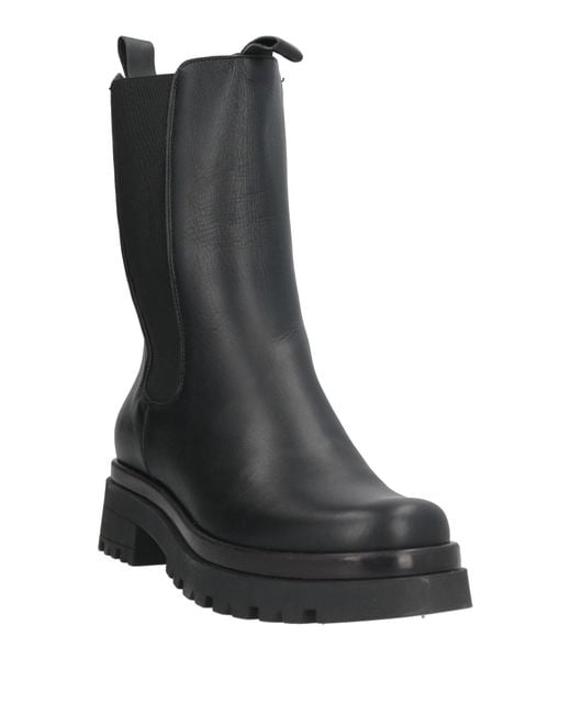 Exton Black Ankle Boots Leather