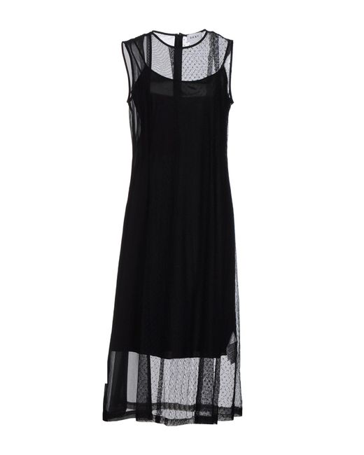 DKNY Tulle 3/4 Length Dress in Black - Lyst