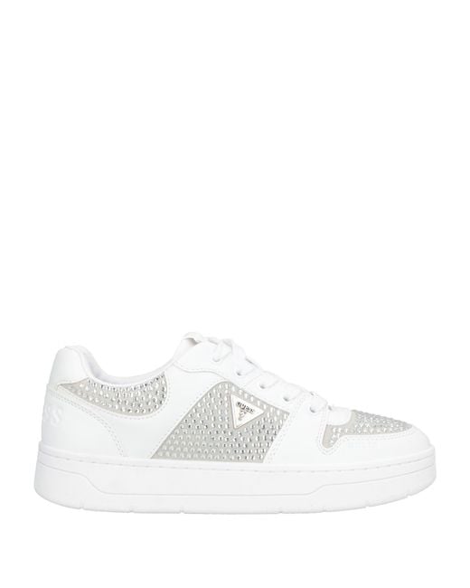Guess White Sneakers Synthetic Material