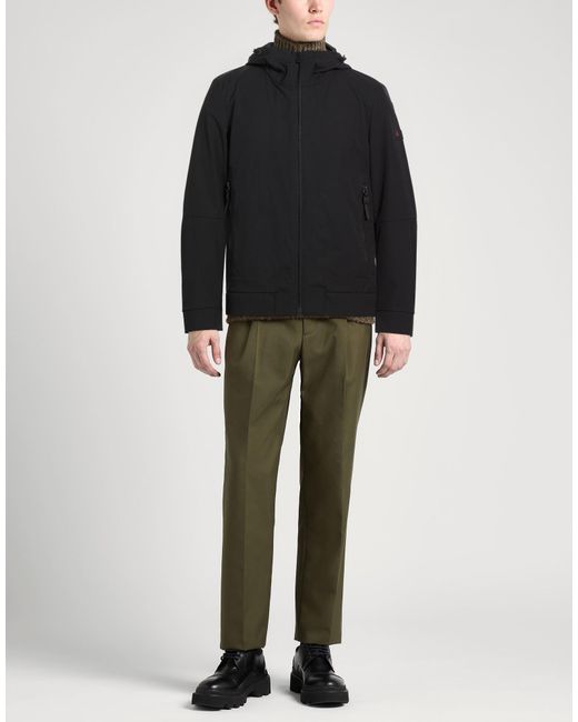 Peuterey Black Jacket Polyester, Elastane for men