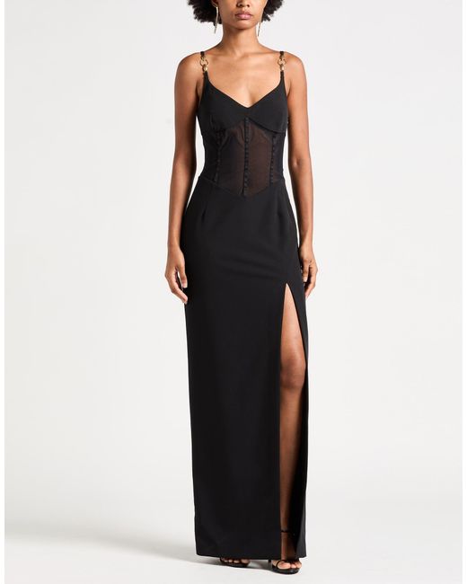Just Cavalli Black Maxi Dress Polyester, Elastane