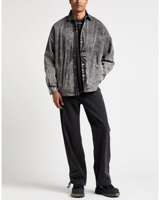 DIESEL Gray Denim Shirt for men